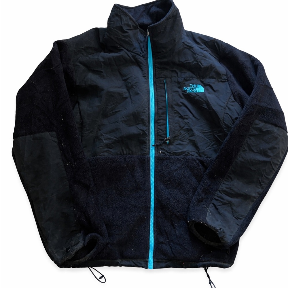 The North Face Women’s Black Fleece Jacket with Blue Zip Trim